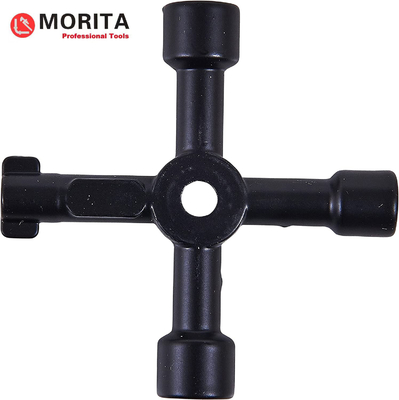 Sanitair gereedschap 4-Way Multi-Functionele Nuts Sleutel, Elektrische meter Box Sleutel Radiator Sleutel Bloed Sleutel Gas Sleutel Zinklegering