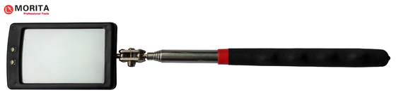 Sanitair gereedschap Telescopische inspectie spiegel 65 * 42mm LED-licht in alle richtingen draaien roestvrij staal