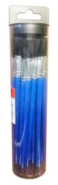 Sanitair gereedschap Plastic tube met hanger Flux borstels Bulk met blauwe plastic handvat 25 stuks
