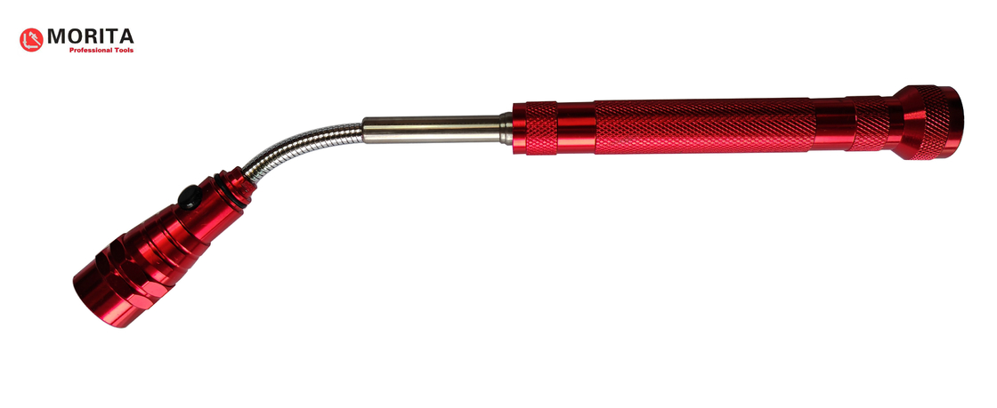 Telescopische Magnetische zaklamp loodgieterswerktuigen pick-up tools met 3 LED lampen 360 graden verstelbare zachte nek magneet