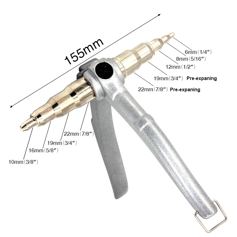 Sanitair gereedschap geïntegreerd Swaging Punch Tool met handvat 1/4&quot;-7/8&quot;,6mm-22mm