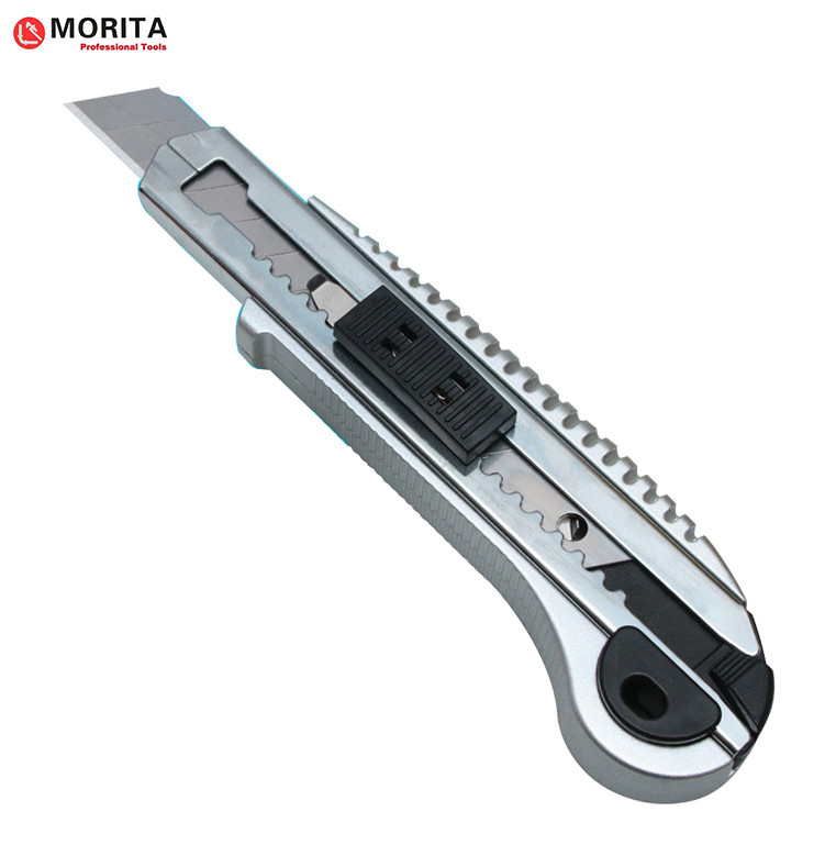Snap Off Blade Utility Knife Alloy Steel &amp; ABS SK5 Spare Blades Met Blade Lock System Tool-free Blade Change Syste