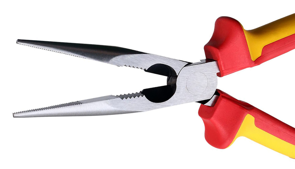 Geïsoleerde handgereedschappen Hooghardheid Snipe Nose Pliers VDE 6&quot; 8&quot;