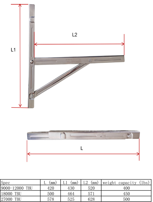 Split Air Conditioner Montage Bracket Heavy Duty Wand Montage Universele AC Bracket Met Hardware